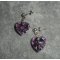 Brincos Swarovski com coração de cristal em 925 tachas de prata