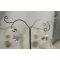 Brincos de coração de cristal branco AB Swarovski em 925 tachas de prata