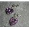 Brincos Swarovski com coração de cristal em 925 tachas de prata