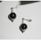 Brincos Hematita de 10mm em prata 925 libras esterlinas