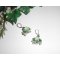 Brincos originais de anis com pérolas verdes de cristal