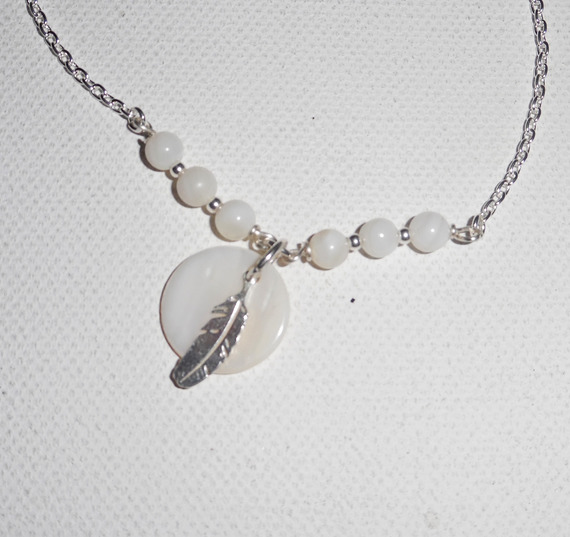 Pulseira/corrente original com madrepérola e pérola em prata 925