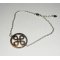 Pulseira de prata 925 com laço de madrepérola