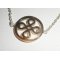 Pulseira de prata 925 com laço de madrepérola