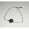 925 bracelete de prata com pérola hematite sobre corrente de prata
