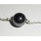 925 bracelete de prata com pérola hematite sobre corrente de prata