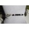 Pulseira original com pequenas contas de cristal preto em corrente de prata 925