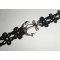 Bracelete original com âncora e renda preta