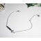Cruz original e bracelete de pedras hematita sobre corrente de prata 925