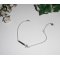 Cruz original e bracelete de pedras hematita sobre corrente de prata 925