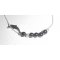 Bracelete original de contas de golfinhos e hematites em corrente de prata 925