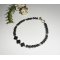 Pulseira original de flores e pequenas pedras em hematite com 925 tubos de prata