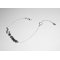 Nota musical original de bracelete e contas hematites em corrente de prata 925