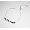Nota musical original de bracelete e contas hematites em corrente de prata 925