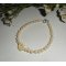 Pérolas e bracelete de rosa em gorgon em bruto sobre fecho de prata