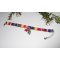 Pulseira de tecido colorido com borlas de golfinhos e estrelas-do-mar vermelhas