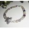 Pulseira de ametista e estrela de fluorite em prata 925