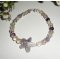 Pulseira de ametista e estrela de fluorite em prata 925