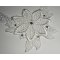 Colar de cerimónia de flores de rendas brancas com cristal Swarovski