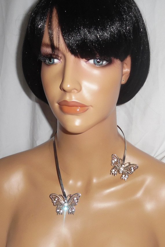 Colar original de borboleta de cristal Swarovski