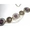 Tiara de bronze com strass de cristal Swarovski rosa e púrpura
