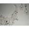 Colar de flor de renda branca e borboleta com cristal Swarovski e pérolas