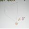 Conjunto Pingente de coração branco AB com cristal Swarovski sobre corrente de prata 925