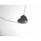 Pendente coração hematite sobre corrente de prata 925