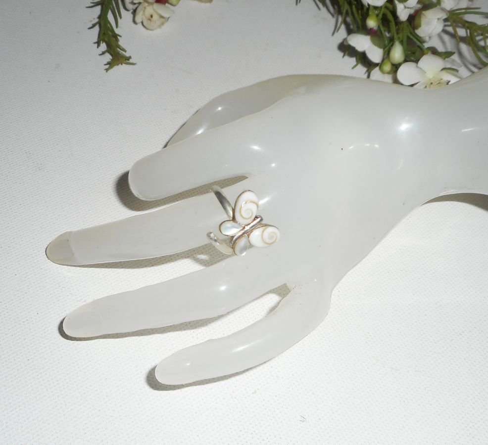 Anel Original 925 Sterling Silver Ring com Borboleta de Olho de Santa Lúcia