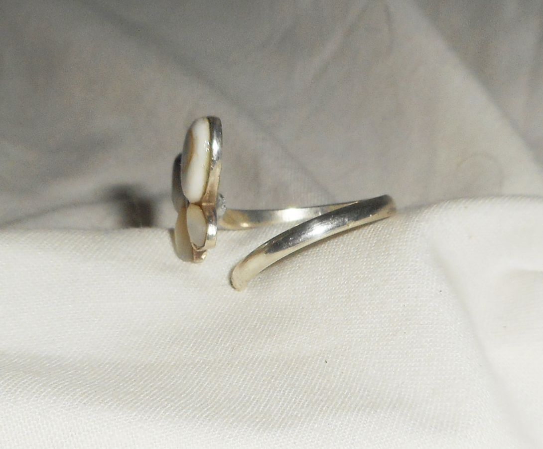 Anel Original 925 Sterling Silver Ring com Borboleta de Olho de Santa Lúcia