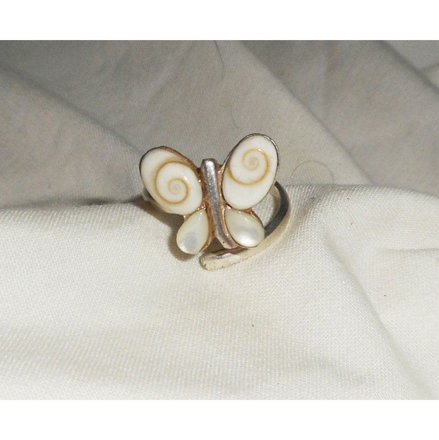 Anel Original 925 Sterling Silver Ring com Borboleta de Olho de Santa Lúcia