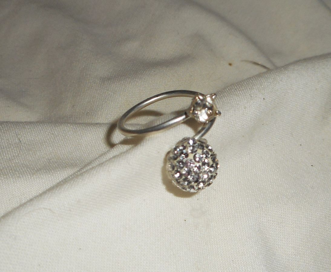 Anel Cristal Duplo Swarovski Original em Prata 925 Esterlina
