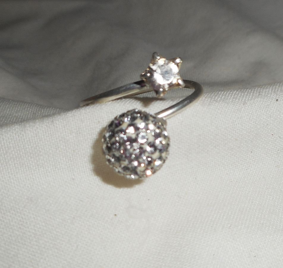 Anel Cristal Duplo Swarovski Original em Prata 925 Esterlina