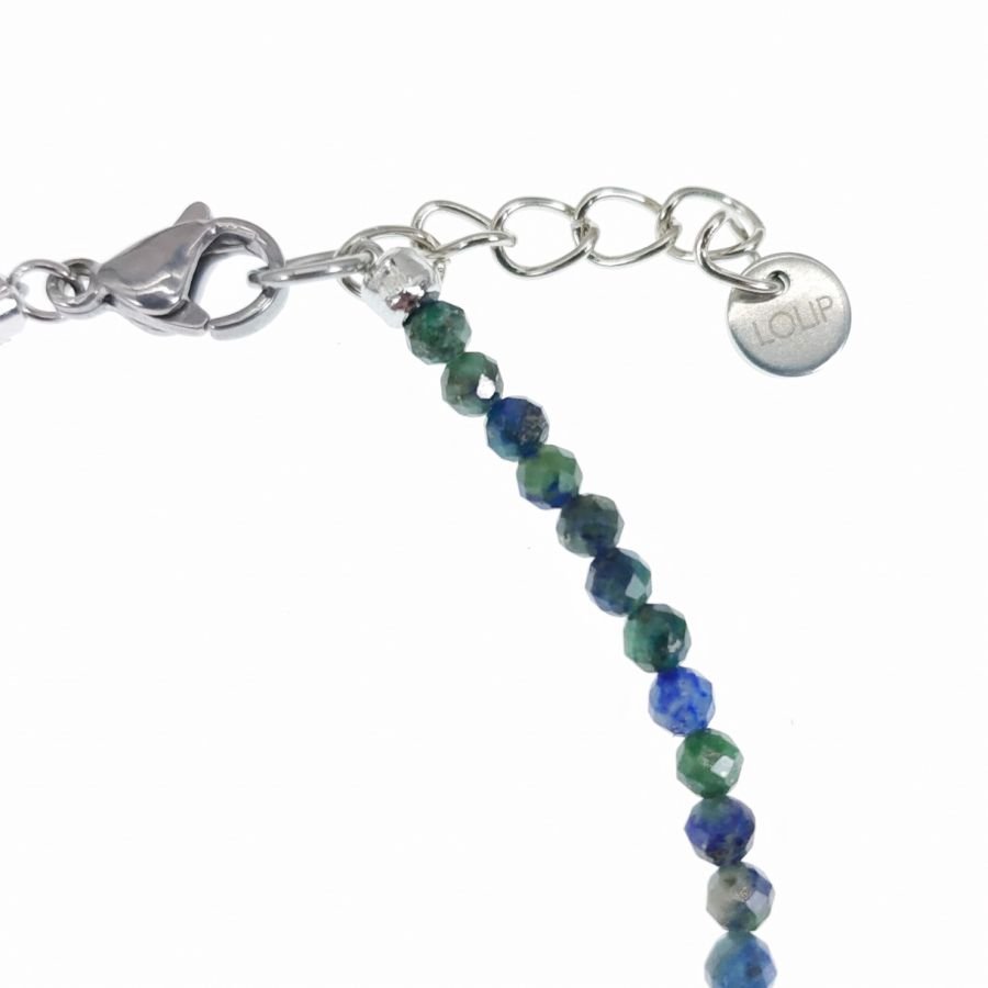 Pulseira fina com pedras Lápis Lazúli 