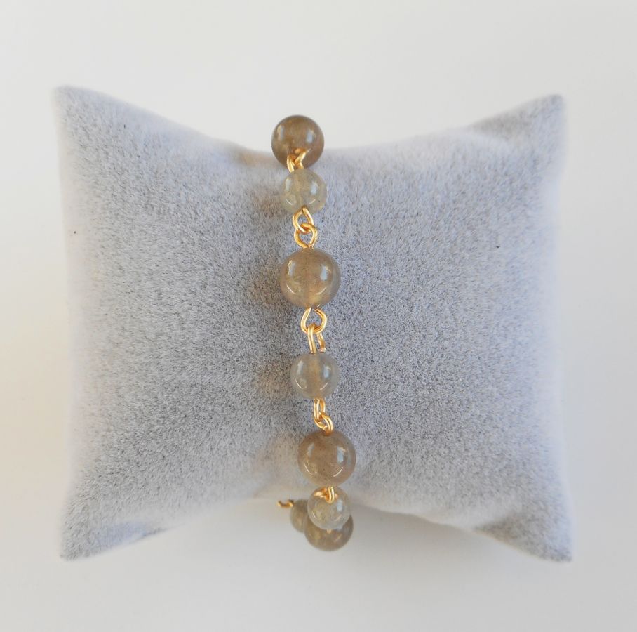 Pulseira de pedra labradorite
