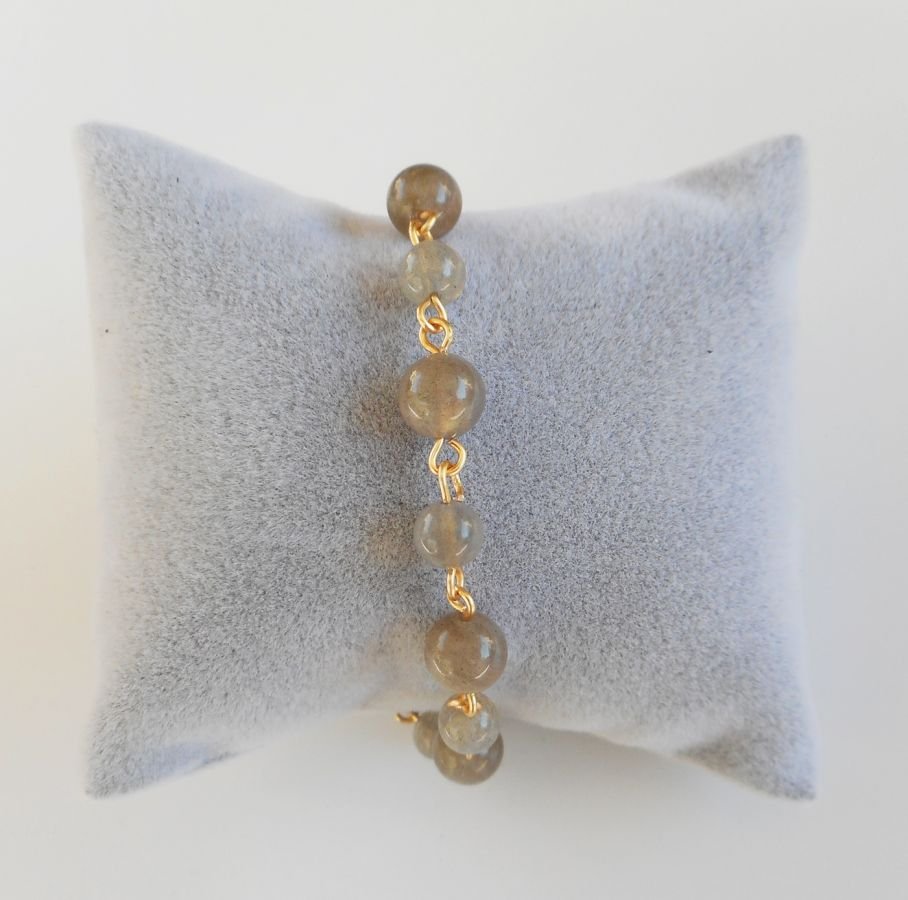Pulseira de pedra labradorite