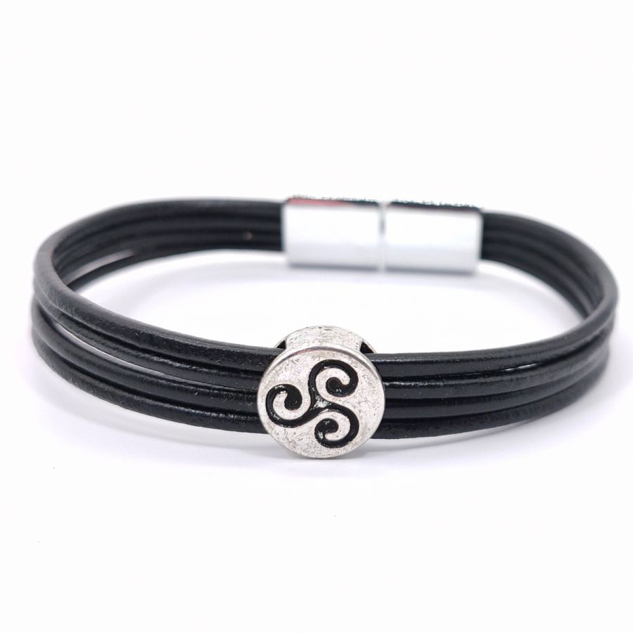 Pulseira Tricel em couro multi-fio 
