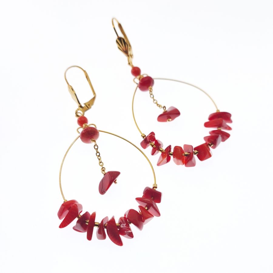 Colar de fila dupla com gorgon vermelho e sol