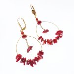 Brincos de gorgon vermelho 