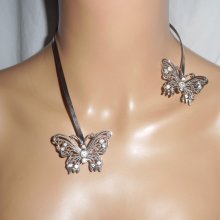 Colar original de borboleta de cristal Swarovski
