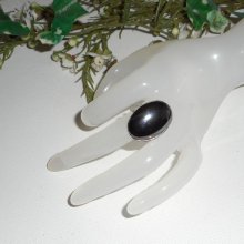 Anel de cabochon Hematite