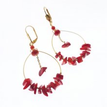 Brincos de gorgon vermelho 