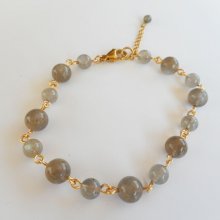 Pulseira de pedra labradorite