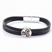 Pulseira Tricel em couro multi-fio 